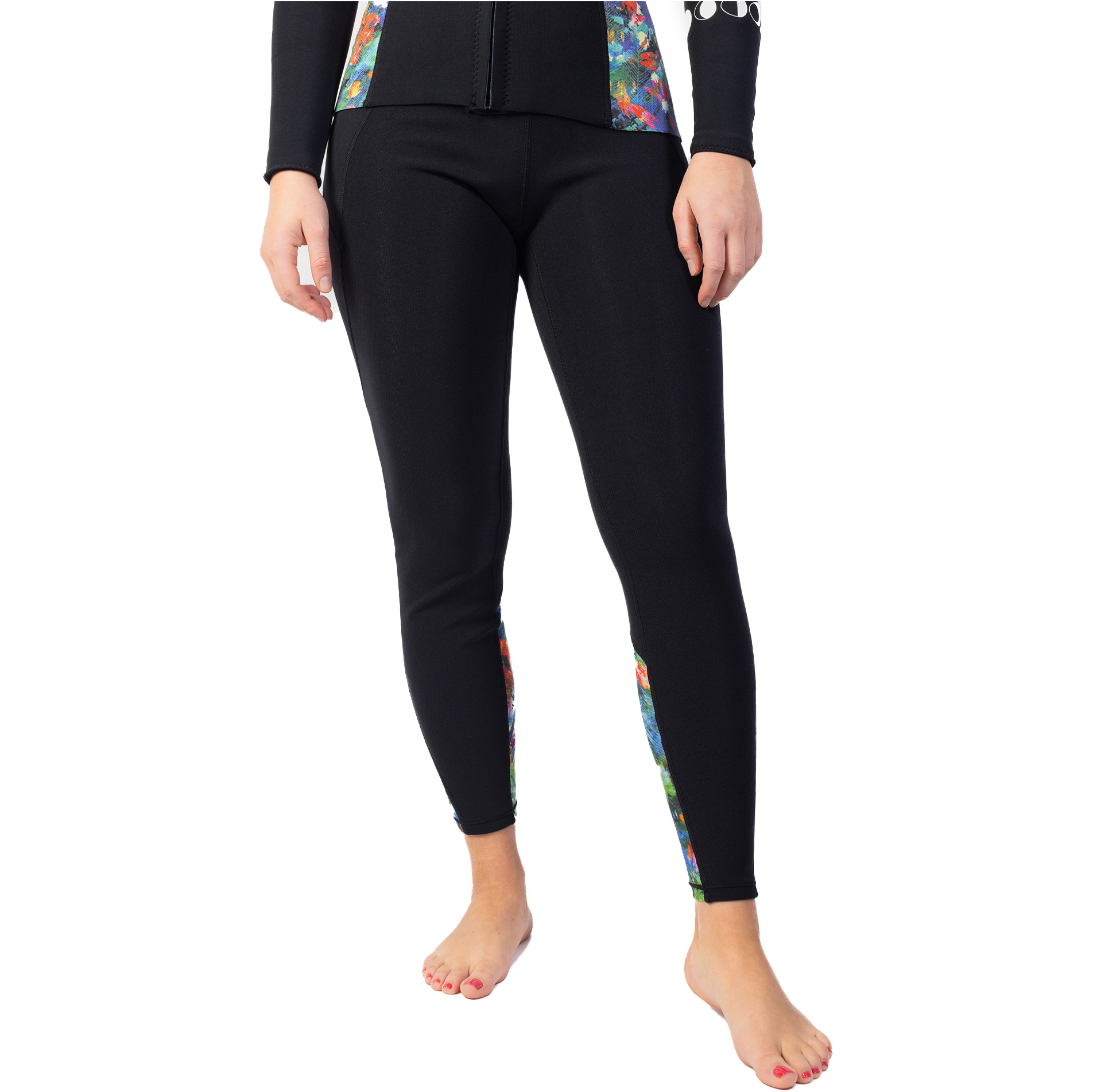 2025 Gul Womens Luna7 SUP Leggings LA8301-C1 - Black / Jungle